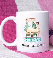 Doktora Hediye Cerrah tasarımlı Kişiye Özel Hediye Doktor Kupa Bardak