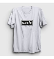 Presmono Unisex Beyaz Logo Oasis T-Shirt 100193tt (Beyaz)