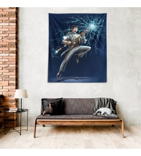 Nicola Tesla Electric Yıkanabilir Leke Tutmaz Kumaş Duvar Örtüsü Duvar Halısı Tapestry (Karışık)
