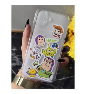 Iphone 16 PLUS Uyumlu Baskılı Şeffaf Telefon Kılıfı