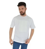 Erkek Baskılı Oversize Tişört 2379 BGL-ST02804 (Beyaz)