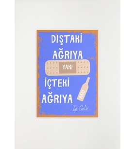 Rakı Ahşap Retro Poster 28 x 20