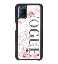 Oppo A72 Uyumlu Mermerli Sakura Vogue Tasarımlı Glossy Telefon Kılıfı