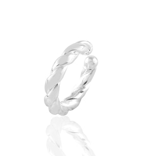 Söğütlü Silver Gümüş rodyumlu sıkıştırmalı burgu kıkırdak küpe