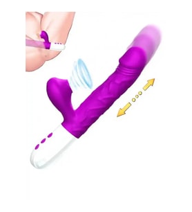 İleri Geri Hareketli Isıtmalı ve Emme Modlu Şarjlı Rabbit Vibratör
