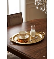 DAMLA OVAL 4 KİŞİLİK TEPSİ ALTIN