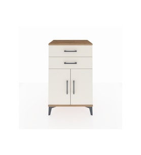 Hyperion Komodin Tek Raflı 2 Çekmeceli 2 Kapaklı 60x44x96 Çam-Aytaşı