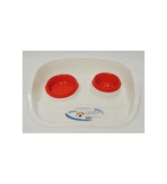 Pawise 11057 Mama Su Kabı 2li Tepsili Set Kırmızı