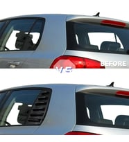 Volkswagen Golf 5 Kelebek Cam Kaplama Vizörü Parlak Siyah