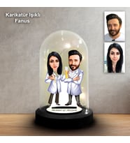 KİŞİYE ÖZEL KİMYAGER TASARIMLI IŞIKLI KARİKATÜR FANUS BİBLO FN196
