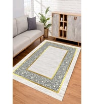 Dijital Kaymaz Taban Yıkanabilir Renkli Salon Halısı Mutfak Halısı Yolluk ND-SD-1071 (Krem)