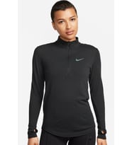 Nike Dri Fit Swift Half Zip Wool Slim Fit Running Top Kadın Yarım Fermuar Yaka Koşu Sweatshirt Siyah