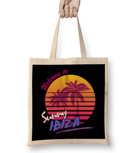 Welcome To Sunny Ibiza Bez Çanta Uzun Saplı