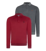 İKİLİ SET V4007 DEWBERRY ERKEK SWEATSHIRT-BORDO-ANTRASİT