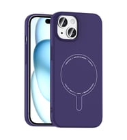 iPhone 15 Kılıf M-Safe Şarj Özellikli Kamera Korumalı Elio Sert PC Kılıf
