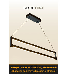 Orion Füme 6500K Lineer LED Sarkıt Avize – Kumandalı Dim Edilebilir – Aşağı Işık (Silver)