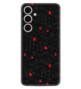 Samsung Galaxy A26 Kılıf Boutique Baskılı Resimli Siyah Kalp ve Ok Pcode -064