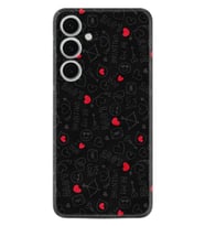 Samsung Galaxy A26 Kılıf Boutique Baskılı Resimli Siyah Kalp ve Ok Pcode -064