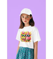 Tasarım Süngerbob Baskılı Unisex Çizgi Film Çocuk Tişört (1-12 Yaş)