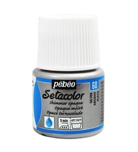 Pebeo Setacolor Shimmer (Pırıltılı) Opak Kumaş Boyası 60 SILVER 