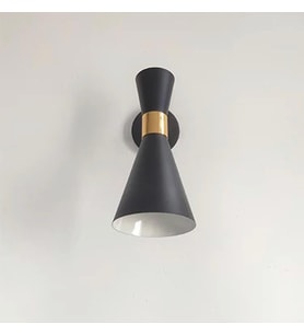 Rsylight Retro Rustik Dekoratif Metal Siyah Mafsallı Vintage Aplik