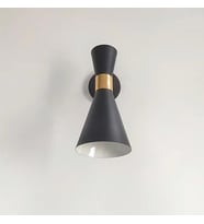 Rsylight Retro Rustik Dekoratif Metal Siyah Mafsallı Vintage Aplik