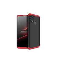 Samsung Galaxy M31 Uyumlu Kılıf Zore Ays Kapak (Siyah-Kırmızı)
