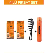 Fontenay Saç Şekillendirici Pudra Toz Wax Ultra Strong + Şekil Tarak'ı  + Saç Spreyi  400ML 4'lü Set
