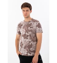 Maraton Regular Erkek Bisiklet Yaka Kahverengi T-shirt