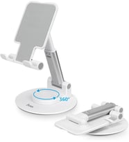 Juo Katlanabilir 360 Derece Dönen Masaüstü Telefon Standı Beyaz Outlet