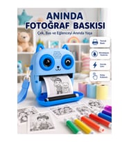 2.4'' IPS Ekranlı Çocuk Fotoğraf Makinesi, HD Çekim ve Anında Baskı