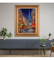 Altın Varaklı Paspartulu Çerçeveli Tablo rv078