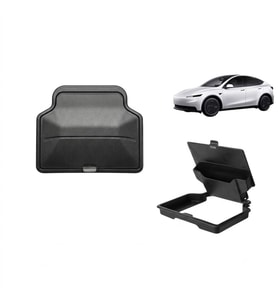 Tesla Model Y / 3 Standart ve Juniper Uyumlu Orta Konsol Kartlık ve Bozuk Para Kutusu İç Trim Siyah