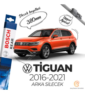 Bosch Rear Arka Silecek Volkswagen Tiguan 2016-2021 ile uyumlu (Siyah)