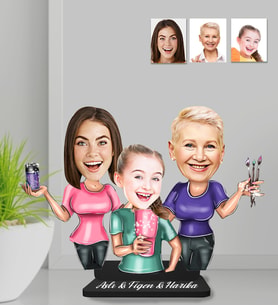 Kişiye Özel Büyük Anne_Anne _Kız Ahşap Biblo-1