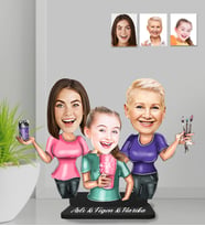 Kişiye Özel Büyük Anne_Anne _Kız Ahşap Biblo-1
