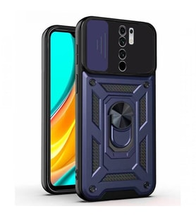 Kızaklı Tank Kılıf Xiaomi Redmi 9 Lacivert