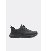 İthal Malzeme Akıllı Bağcık Erkek Sneaker (Siyah)