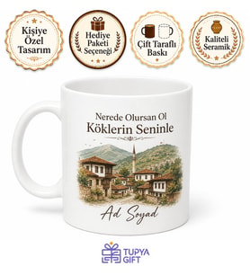Üniversitedeki Öğrenciye Memleket Baskılı Kupa Bardak Hediye