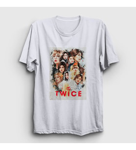 Presmono Unisex Beyaz Poster V2 K-Pop Twice T-Shirt 281410tt