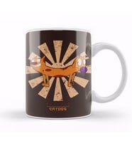 Catdog Retro Japanese Kupa Bardak Porselen