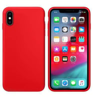 Apple iPhone XS Max İçi Kadife Silikon Kılıf Kırmızı