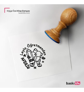 Aferin Öğretmen Mührü Kişiye Özel Kitap Damgası Kitap Mührü Kaşe Kitap Mühür Özel Damga 427