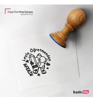 Aferin Öğretmen Mührü Kişiye Özel Kitap Damgası Kitap Mührü Kaşe Kitap Mühür Özel Damga 427