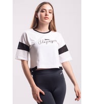 Slazenger POLSY Beyaz Kadın Kısa Kol T-Shirt (Beyaz)