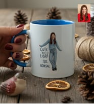 Kişiye Özel Karikatürlü Cute But Libra Terazi Burcu Kupa Bardak Doğum Günü Hediyesi