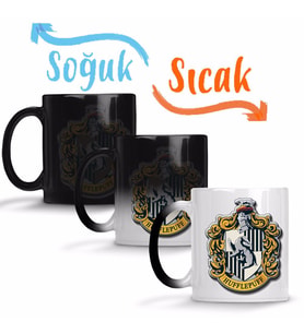 Harry Potter Hufflepuff Hogwarts Gryffindor Slytherin Ravenclaw Sihirli Kupa Bardak Porselen