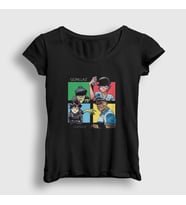 Presmono Kadın Siyah Humanz Gorillaz T-Shirt 54718tt