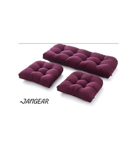 Balkon rattan pofidik lotus takım minderi teras minder 3 parça