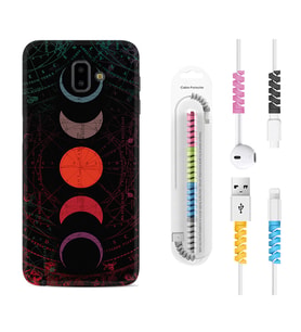 Samsung J6 Plus J7 Prime J7 Pro M20 Kılıf Kablo Koruma Spiral Silikon Epiclys 1645